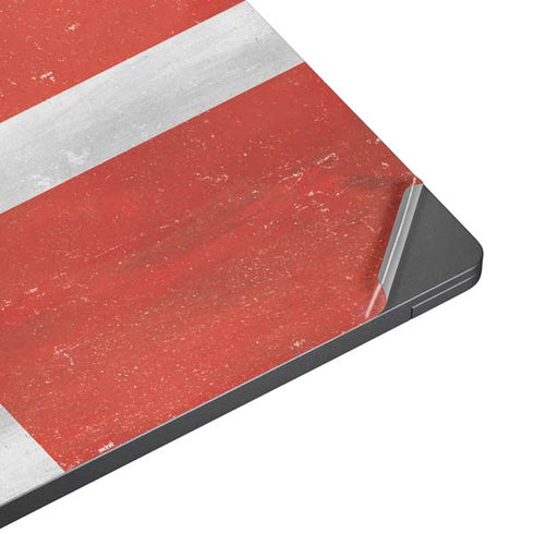 Denmark Flag Distressed Surface Laptop 7 13.8in Skin